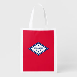 Arkansas State Flag Design Grocery Bag