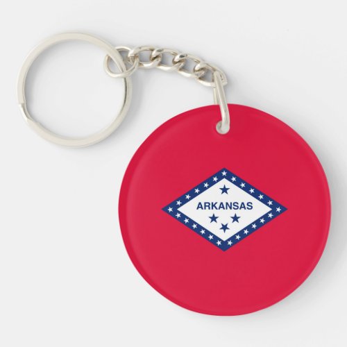 Arkansas State Flag Design Keychain