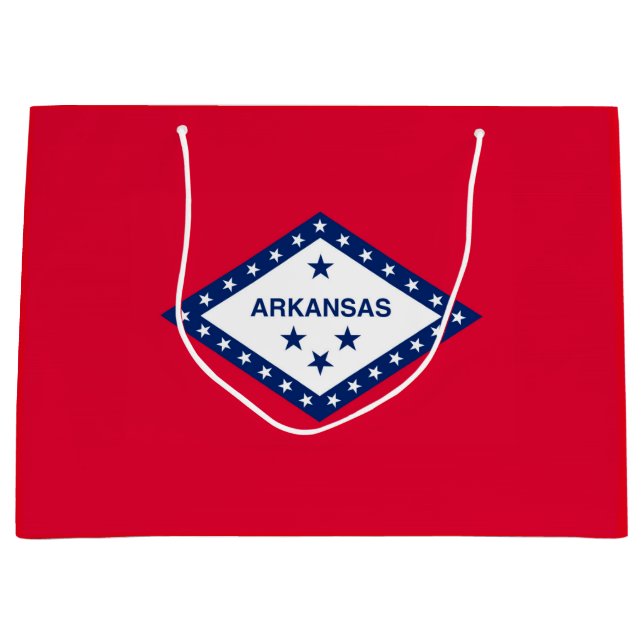 Arkansas State Flag Design Large Gift Bag (Front)