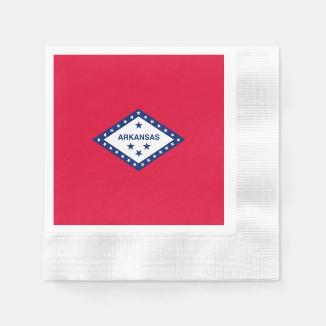 Arkansas State Flag Design Napkins (Front)