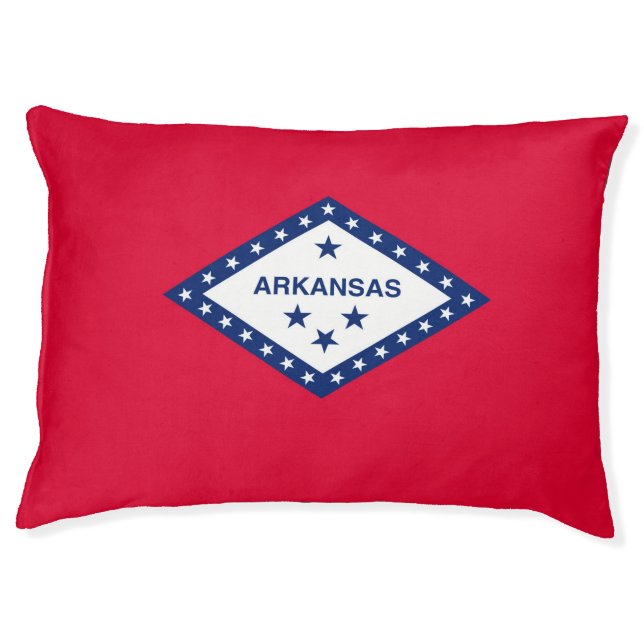 Arkansas State Flag Design Pet Bed (Front)