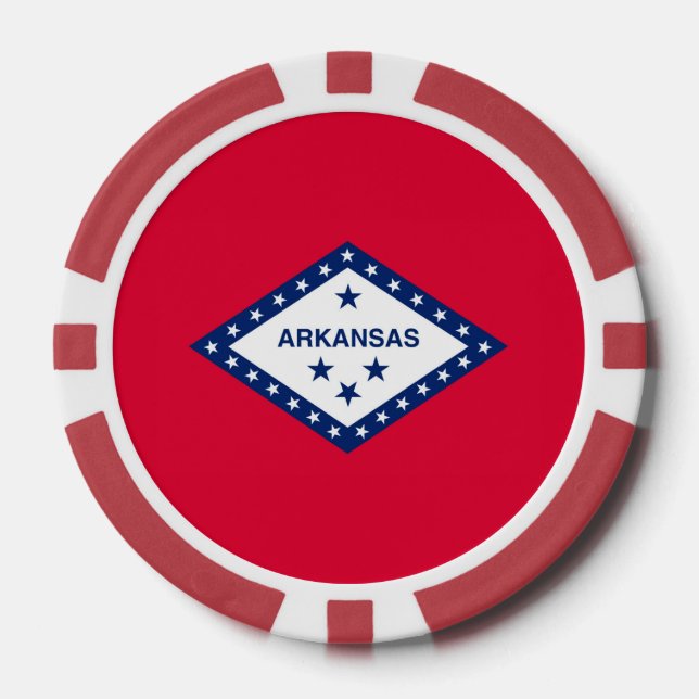 Arkansas State Flag Design Poker Chips (Front)