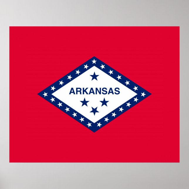 Arkansas State Flag Design Poster (Front)
