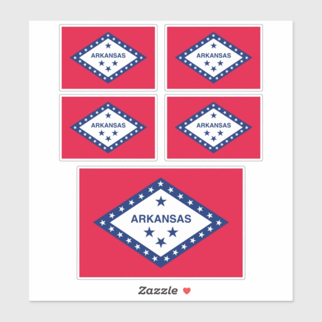 Arkansas State Flag Design Sticker (Sheet)