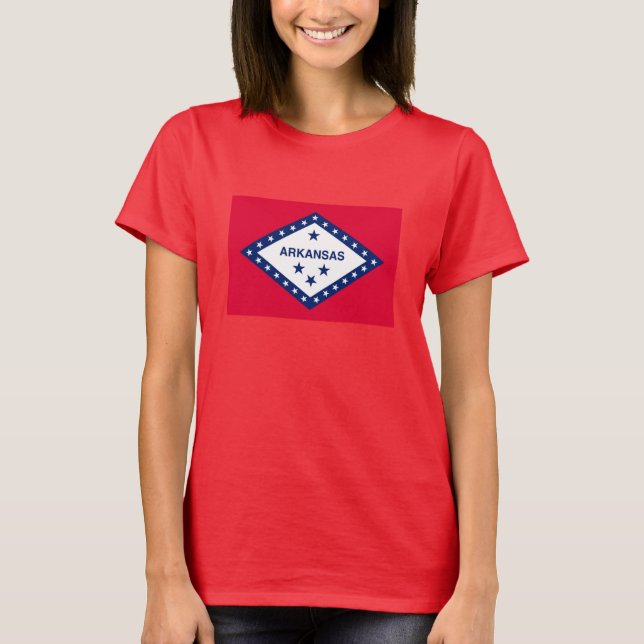 Arkansas State Flag Design T-Shirt (Front)