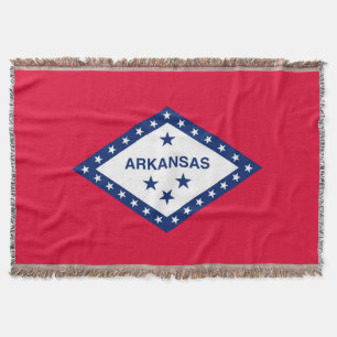 Arkansas State Flag Design Throw Blanket