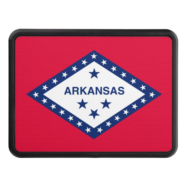 Arkansas State Flag Design Tow Hitch Cover (Front)