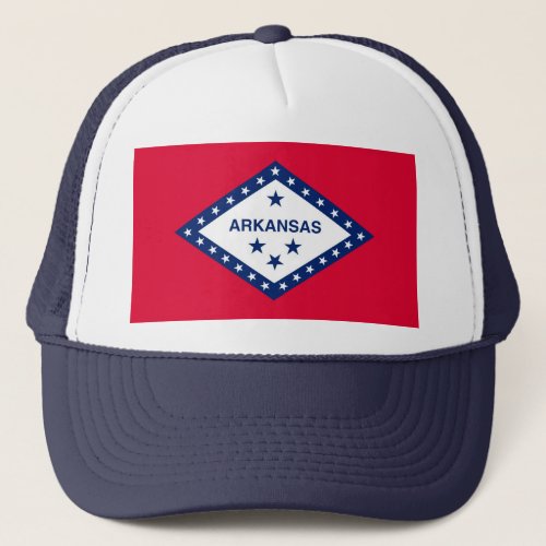 Arkansas State Flag Design Trucker Hat