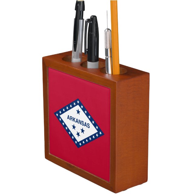Arkansas State Flag Desk Organizer (In Situ)