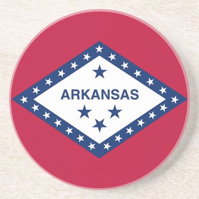 Arkansas State Flag Drink Coaster (Front)