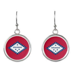 Arkansas State Flag Earrings