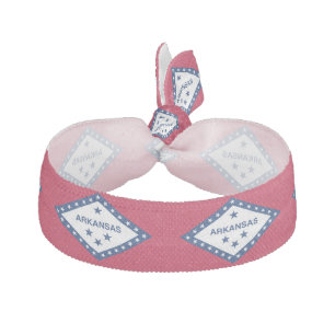 Arkansas State Flag Elastic Hair Tie