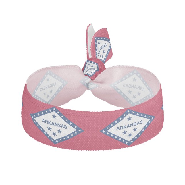 Arkansas State Flag Elastic Hair Tie (Front)