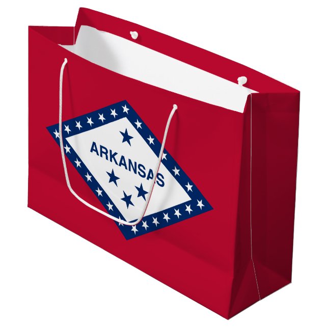 Arkansas State Flag Large Gift Bag (Front Angled)