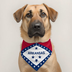Arkansas State Flag Pet Bandana Collar