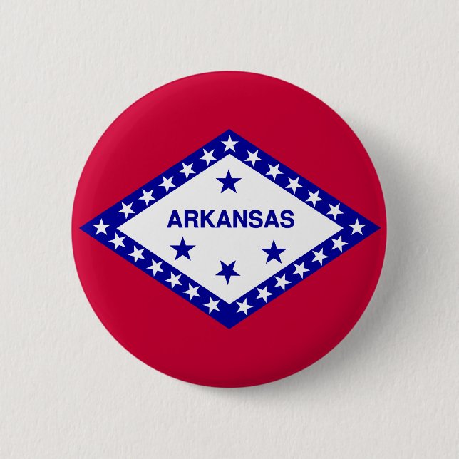Arkansas State Flag Pinback Button (Front)
