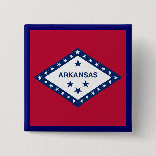 Arkansas State Flag Pinback Button
