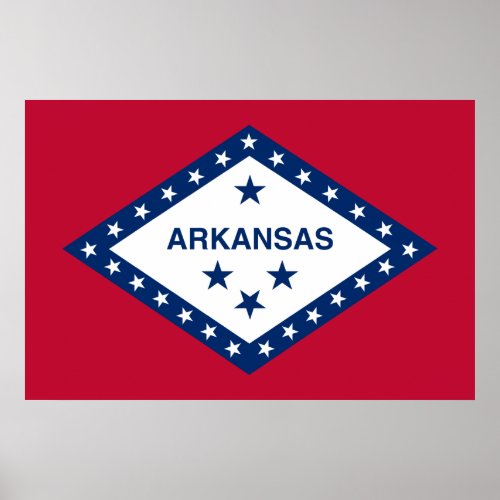 Arkansas State Flag Poster