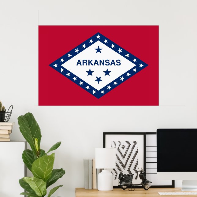Arkansas State Flag Poster (Home Office)