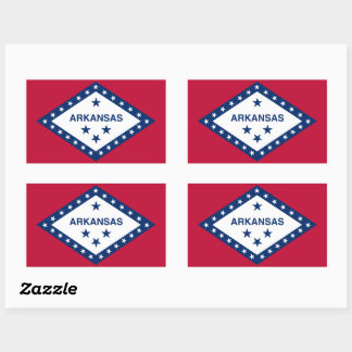 Arkansas State Flag Rectangular Sticker