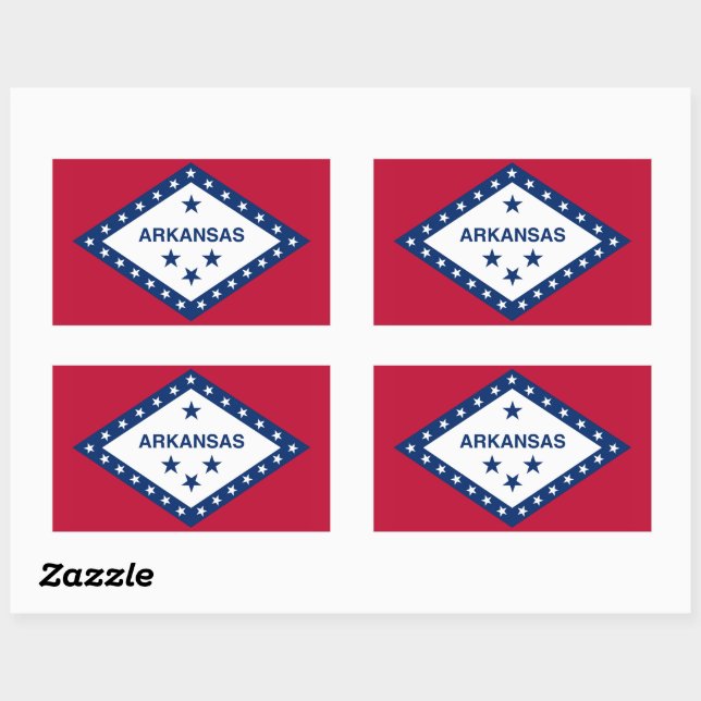 Arkansas State Flag Rectangular Sticker (Sheet)