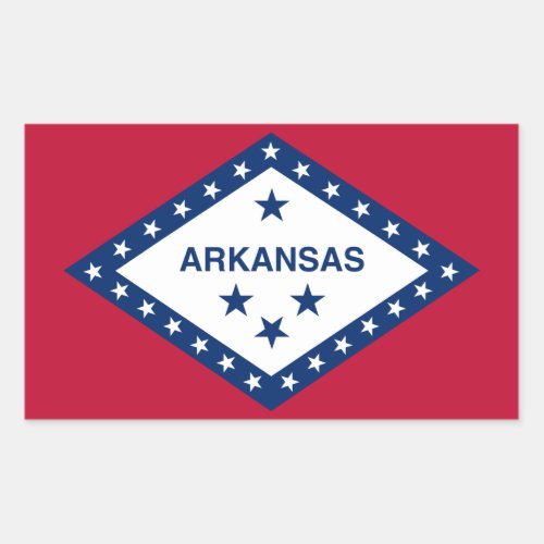 Arkansas State Flag Rectangular Sticker