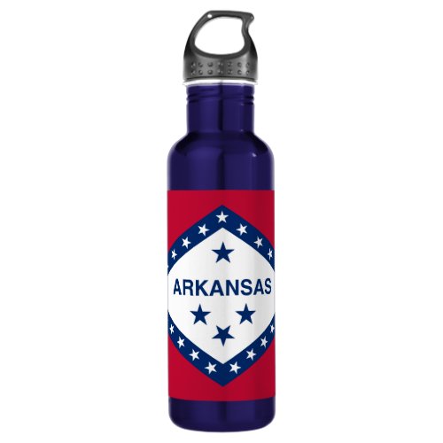 Arkansas State Flag Stainless Steel Water Bottle