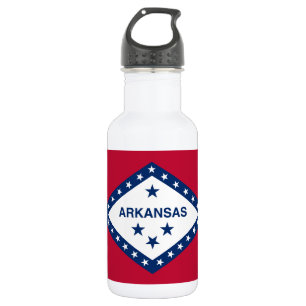 Arkansas State Flag Stainless Steel Water Bottle