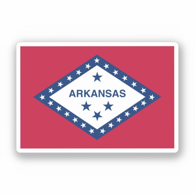 Arkansas State Flag Sticker (Front)