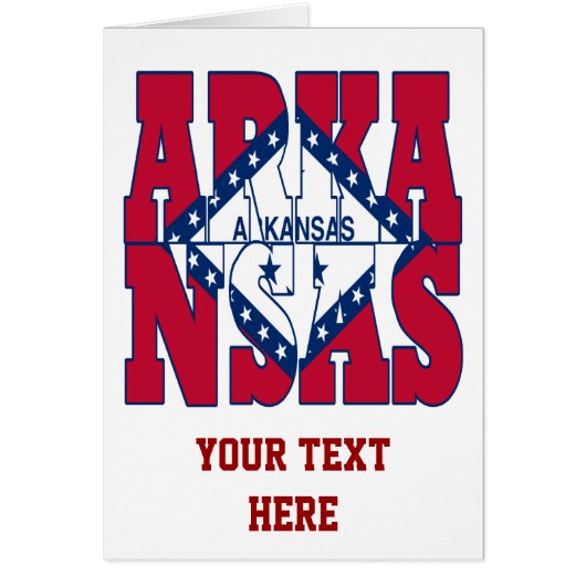 Arkansas state flag text cards (Front)