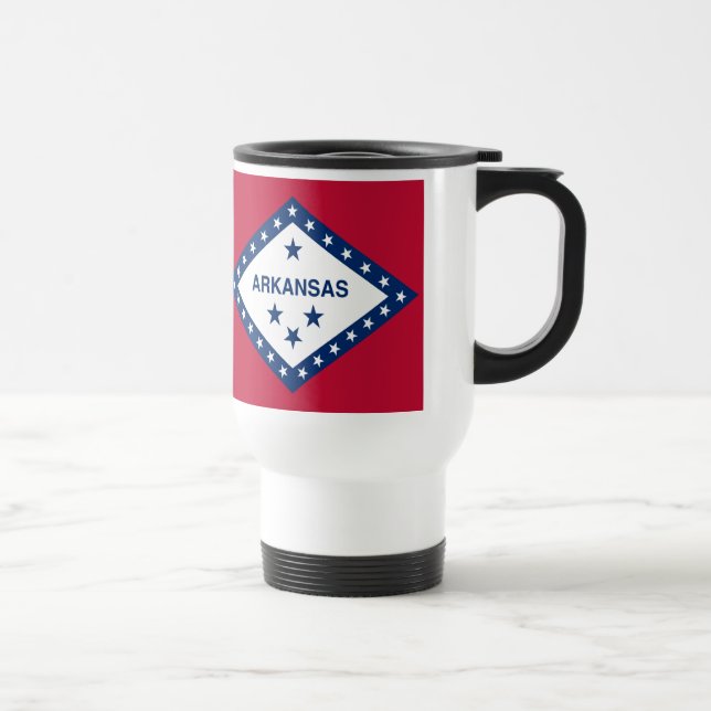 Arkansas State Flag Travel Mug (Right)