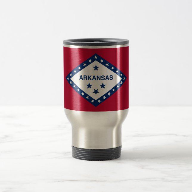 Arkansas State Flag Travel Mug (Center)