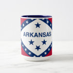 Arkansas State Flag Two-Tone Coffee Mug