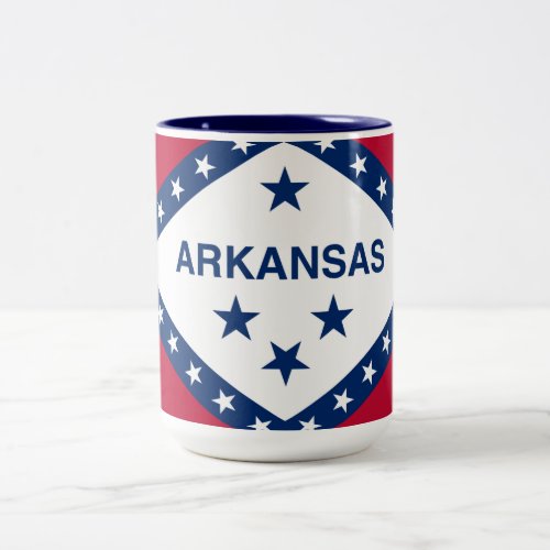 Arkansas State Flag Two_Tone Coffee Mug