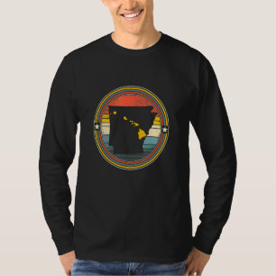 Arkansas State Hawaii Roots Origine State Map Retr T-Shirt