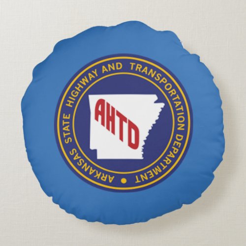 Arkansas State Highway and Transportation Round Pillow