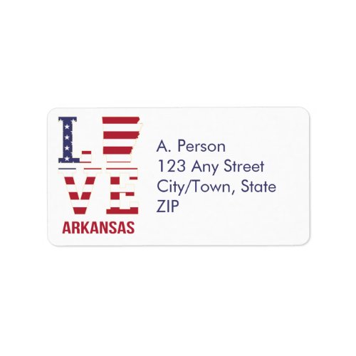 Arkansas State Love Label