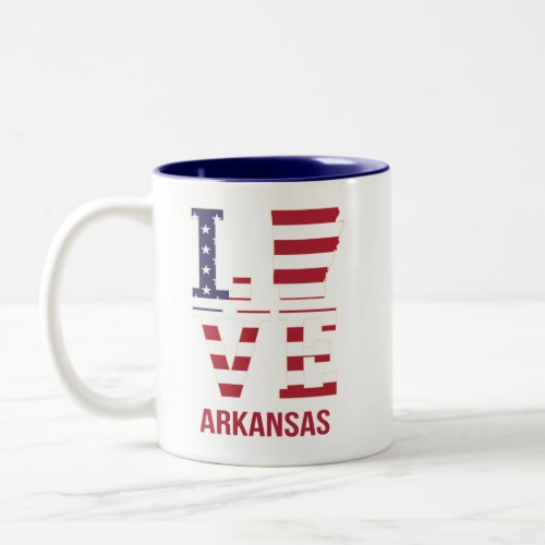 Arkansas State Love Two_Tone Coffee Mug