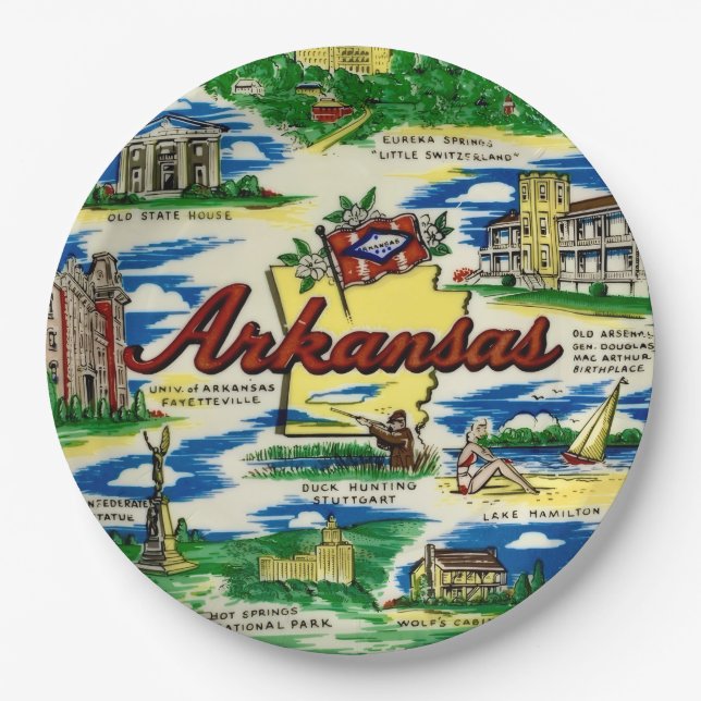 Arkansas State Party Plates (Front)