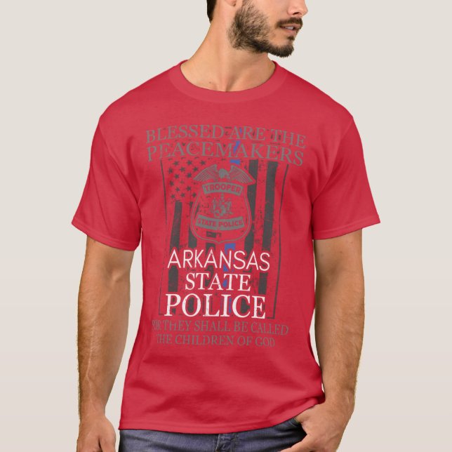 Arkansas State Police Support Arkansas State Troop T-Shirt (Front)