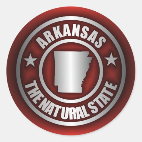 Arkansas Steel Stickers Red
