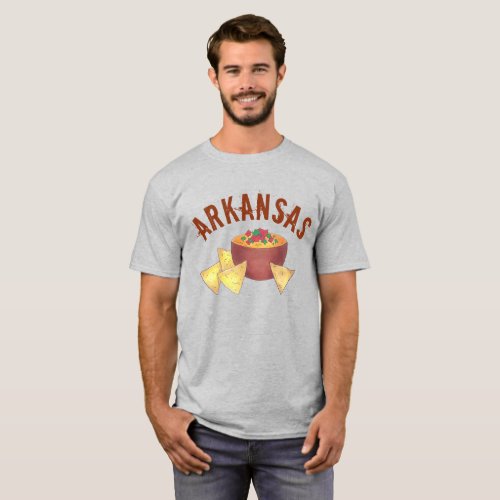 Arkansas Style Cheese Dip Nacho Chips Foodie Snack T_Shirt