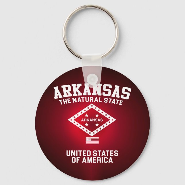 Arkansas The Natural State Keychain (Front)