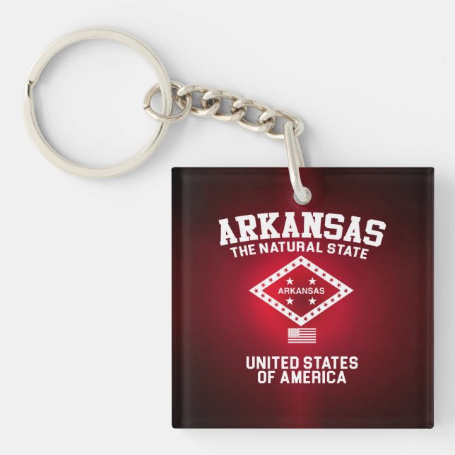 Arkansas The Natural State Keychain (Front)