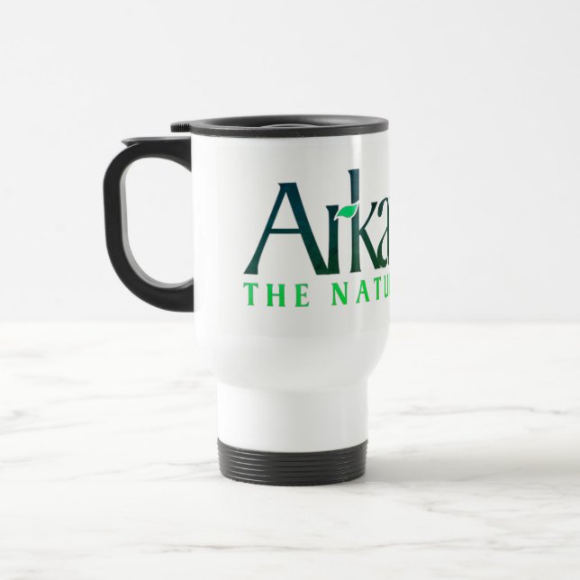 Arkansas The Nature State Travel Mug (Left)