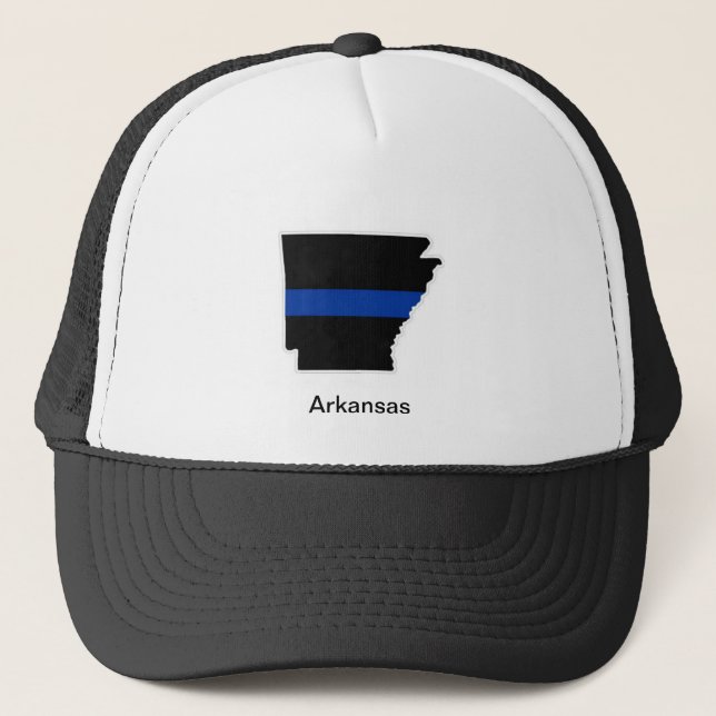 Arkansas Thin Blue Line Trucker Hat (Front)