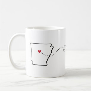 Arkansas to Minnesota - Heart2Heart Coffee Mug