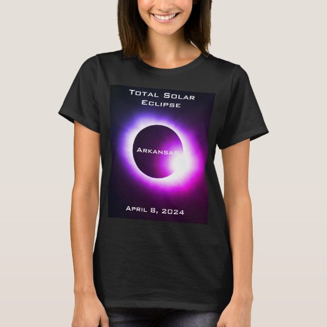 Arkansas Total solar eclipse April 8, 2024 T-Shirt (Front)