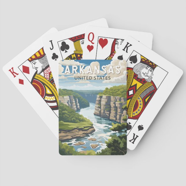 Arkansas Travel Art Vintage Poker Cards (Back)