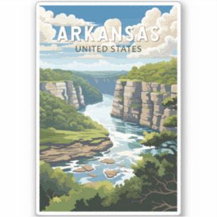 Arkansas Travel Art Vintage Sticker